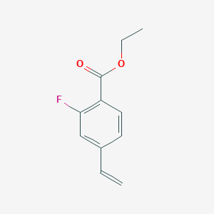 molecular formula C11H11FO2 B1472525 Ethyl 2-fluoro-4-vinylbenzoate CAS No. 1416979-62-8