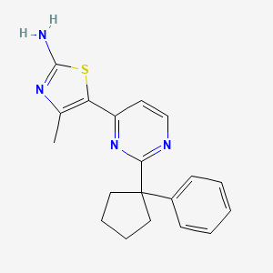 4-Methyl-5-(2-(1-phenylcyclopentyl)-pyrimidin-4-yl)thiazol-2-amine
