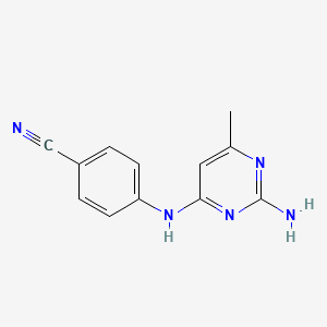 4-[(2-Amino-6-methylpyrimidin-4-yl)amino]benzonitrile