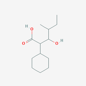 molecular formula C13H24O3 B14725299 2-Cyclohexyl-3-hydroxy-4-methylhexanoic acid CAS No. 6343-64-2