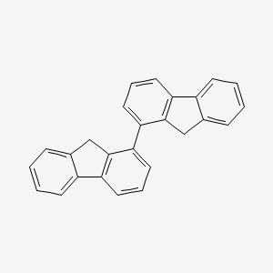 molecular formula C26H18 B14725303 9H,9'H-1,1'-Bifluorene CAS No. 12694-25-6