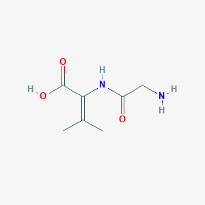 molecular formula C7H12N2O3 B14725306 2-(Glycylamino)-3-methylbut-2-enoic acid CAS No. 6499-76-9