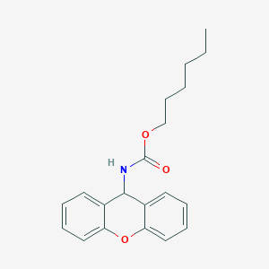 molecular formula C20H23NO3 B14725307 Hexyl 9h-xanthen-9-ylcarbamate CAS No. 6320-58-7