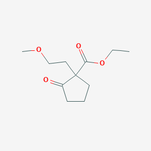 molecular formula C11H18O4 B14725325 Ethyl 1-(2-methoxyethyl)-2-oxocyclopentane-1-carboxylate CAS No. 6454-87-1