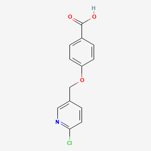 molecular formula C13H10ClNO3 B1472534 4-(6-Chloropyridin-3-ylmethoxy)benzenecarboxylic acid CAS No. 869108-28-1