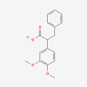 molecular formula C17H18O4 B14725343 2-(3,4-Dimethoxyphenyl)-3-phenylpropanoic acid CAS No. 5468-91-7