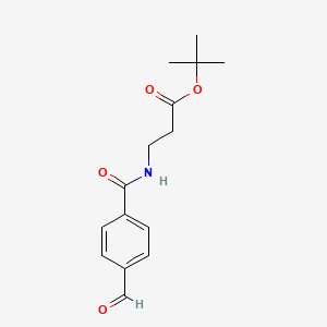 molecular formula C15H19NO4 B1472535 tert-Butyl 3-(4-formylbenzamido)propanoate CAS No. 1280183-85-8