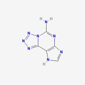 molecular formula C5H4N8 B14725354 3h-Tetrazolo[5,1-i]purin-5-amine CAS No. 10553-46-5