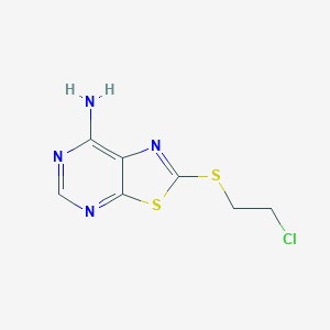 molecular formula C7H7ClN4S2 B14725366 2-[(2-Chloroethyl)sulfanyl][1,3]thiazolo[5,4-d]pyrimidin-7-amine CAS No. 6314-21-2