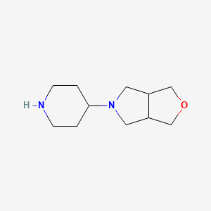 molecular formula C11H20N2O B1472537 5-(piperidin-4-yl)hexahydro-1H-furo[3,4-c]pyrrole CAS No. 1416329-59-3