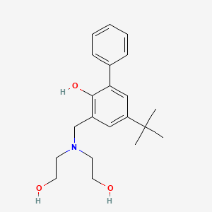 molecular formula C21H29NO3 B14725412 3-{[Bis(2-hydroxyethyl)amino]methyl}-5-tert-butylbiphenyl-2-ol CAS No. 6279-72-7