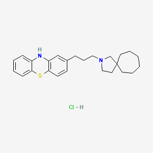 molecular formula C25H33ClN2S B14725422 10-(3-(2-Azaspiro(4.6)undec-2-yl)propyl)phenothiazine hydrochloride CAS No. 6532-96-3