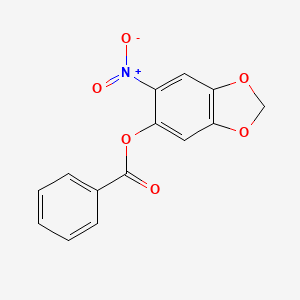 molecular formula C14H9NO6 B14725433 6-Nitro-1,3-benzodioxol-5-yl benzoate CAS No. 6316-25-2