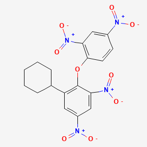 molecular formula C18H16N4O9 B14725440 Ether, 2-cyclohexyl-4,6-dinitrophenyl 2,4-dinitrophenyl CAS No. 6632-20-8