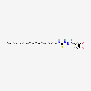 molecular formula C27H45N3O2S B14725443 1-(Benzo[1,3]dioxol-5-ylmethylideneamino)-3-octadecylthiourea CAS No. 6299-33-8