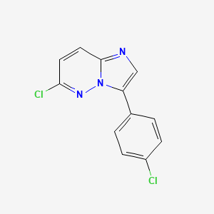 molecular formula C12H7Cl2N3 B1472550 6-Chloro-3-(4-chlorophenyl)imidazo[1,2-b]pyridazine CAS No. 1025065-97-7