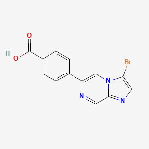 4-(3-Bromoimidazo[1,2-a]pyrazin-6-yl)benzoic acid