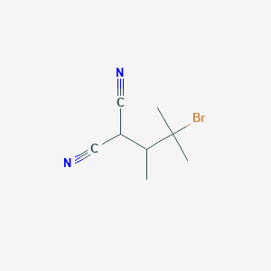 molecular formula C8H11BrN2 B14725537 (3-Bromo-3-methylbutan-2-yl)propanedinitrile CAS No. 13764-23-3