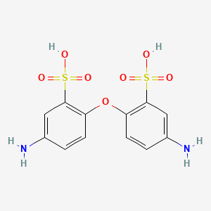 molecular formula C12H12N2O7S2 B14725566 2,2'-Oxybis(5-aminobenzene-1-sulfonic acid) CAS No. 6375-06-0