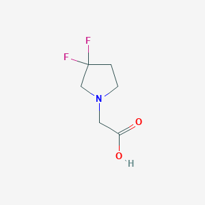 molecular formula C6H9F2NO2 B1472557 2-(3,3-Difluoropyrrolidin-1-yl)acetic acid CAS No. 1627953-21-2