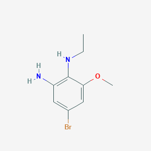 molecular formula C9H13BrN2O B1472558 4-Bromo-1-N-ethyl-6-methoxybenzene-1,2-diamine CAS No. 1416554-53-4