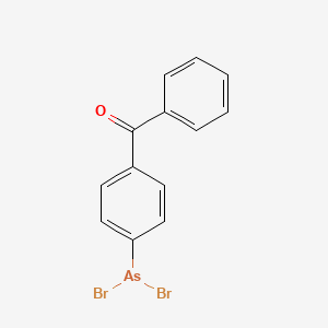 (4-Benzoylphenyl)arsonous dibromide