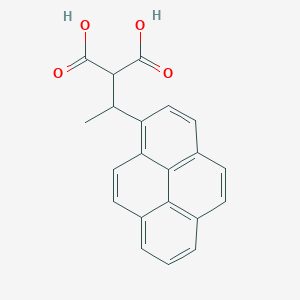 molecular formula C21H16O4 B14725622 [1-(Pyren-1-yl)ethyl]propanedioic acid CAS No. 6272-56-6