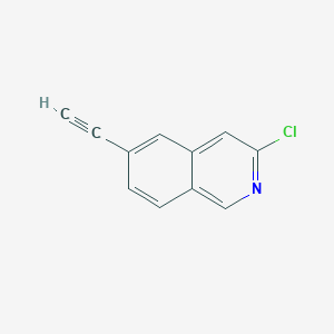 molecular formula C11H6ClN B1472563 3-氯-6-乙炔基异喹啉 CAS No. 1578484-35-1