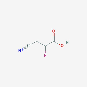 molecular formula C4H4FNO2 B1472565 3-氰基-2-氟丙酸 CAS No. 2092531-58-1