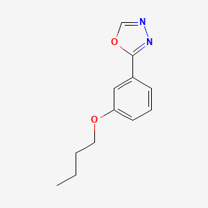 molecular formula C12H14N2O2 B14725670 Oxadiazole, 1,3,4-, 2-(m-butoxyphenyl)- CAS No. 5378-31-4