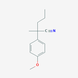 molecular formula C13H17NO B14725733 2-(4-Methoxyphenyl)-2-methylpentanenitrile CAS No. 5424-57-7