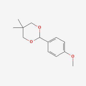 molecular formula C13H18O3 B14725750 2-(4-Methoxyphenyl)-5,5-dimethyl-1,3-dioxane CAS No. 6290-08-0