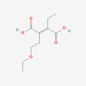 molecular formula C10H16O5 B14725758 2-(2-Ethoxyethyl)-3-ethylbut-2-enedioic acid CAS No. 6309-80-4