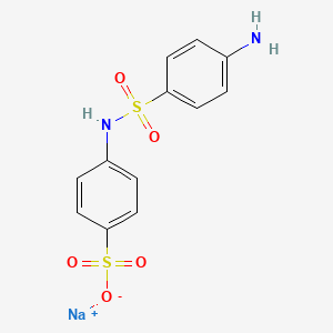 molecular formula C12H11N2NaO5S2 B14725776 Benzenesulfonic acid, 4-[[(4-aminophenyl)sulfonyl]amino]-, sodium salt CAS No. 6267-27-2