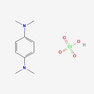 molecular formula C10H17ClN2O4 B14725783 perchloric acid;1-N,1-N,4-N,4-N-tetramethylbenzene-1,4-diamine CAS No. 10404-70-3