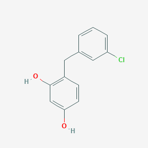 molecular formula C13H11ClO2 B14725807 4-(3-Chlorobenzyl)benzene-1,3-diol CAS No. 6280-44-0