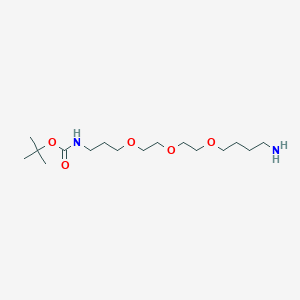 molecular formula C16H34N2O5 B1472581 tert-Butyl 3-{2-[2-(4-aminobutoxy)ethoxy]ethoxy}propylcarbamate CAS No. 1424940-23-7