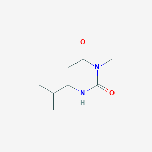 molecular formula C9H14N2O2 B1472582 3-Ethyl-6-(propan-2-yl)-1,2,3,4-tetrahydropyrimidine-2,4-dione CAS No. 2098074-76-9