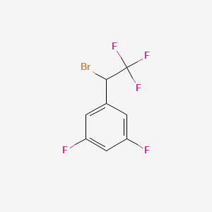 molecular formula C8H4BrF5 B1472583 1-(1-Bromo-2,2,2-trifluoroethyl)-3,5-difluorobenzene CAS No. 1416980-74-9