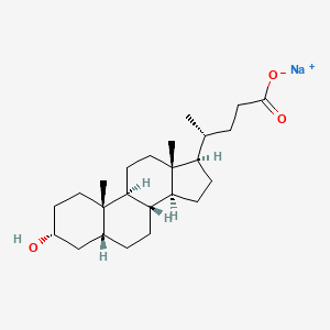 molecular formula C24H39NaO3 B14725860 Sodium lithocholate CAS No. 13284-86-1