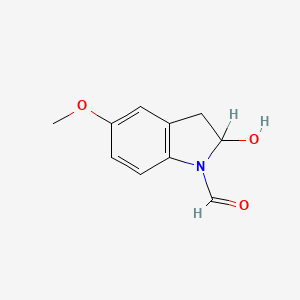 molecular formula C10H11NO3 B14725970 2-Hydroxy-5-methoxy-1-indolinecarbaldehyde CAS No. 13303-70-3