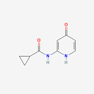 molecular formula C9H10N2O2 B1472598 N-(4-羟基-2-吡啶基)环丙基甲酰胺 CAS No. 1529768-77-1