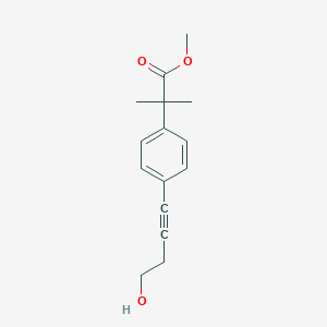 Methyl 2-[4-(4-hydroxybut-1-ynyl)phenyl]-2-methylpropanoate