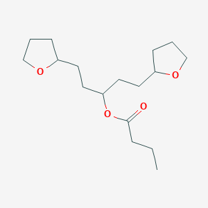 1,5-Di(tetrahydrofuran-2-yl)pentan-3-yl butanoate