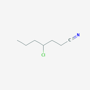 molecular formula C7H12ClN B14726018 4-Chloroheptanenitrile CAS No. 5829-82-3