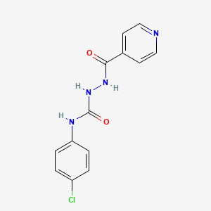 molecular formula C13H11ClN4O2 B14726028 N-(4-chlorophenyl)-2-(pyridin-4-ylcarbonyl)hydrazinecarboxamide CAS No. 6276-39-7