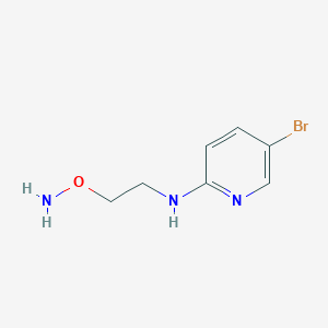 molecular formula C7H10BrN3O B1472603 O-[2-(5-Bromopyridin-2-ylamino)-ethyl]-hydroxylamine CAS No. 1401342-85-5