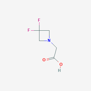 molecular formula C5H7F2NO2 B1472608 2-(3,3-Difluoroazetidin-1-yl)acetic acid CAS No. 1420271-48-2