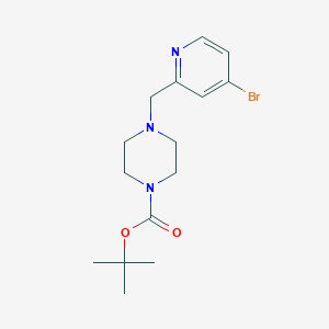 molecular formula C15H22BrN3O2 B1472612 Tert-butyl 4-[(4-bromopyridin-2-yl)methyl]piperazine-1-carboxylate CAS No. 1374144-48-5