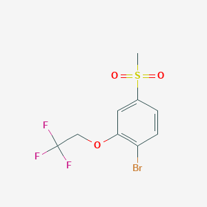 molecular formula C9H8BrF3O3S B1472622 1-Bromo-4-(methylsulfonyl)-2-(2,2,2-trifluoroethoxy)benzene CAS No. 1403329-91-8